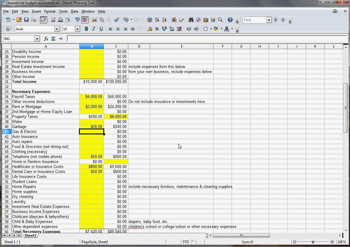 Budget Excel Spreadsheet Dave Ramsey Resourcesaver Org Document