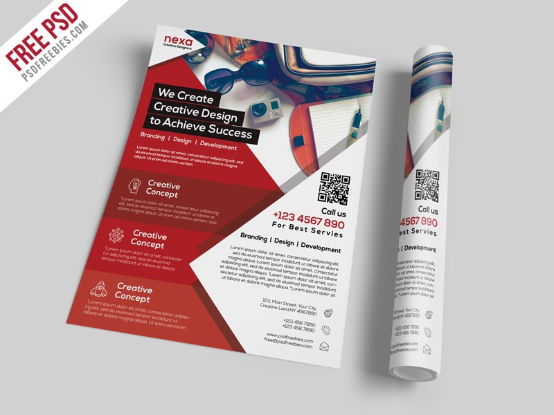 Business And Corporate Flyer Template Free PSD PSDFreebies Com Document Advertising