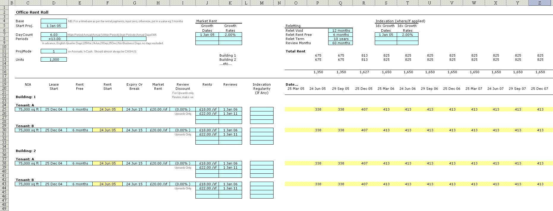 Business Functions Library For Excel Document Rent Roll Spreadsheet Example