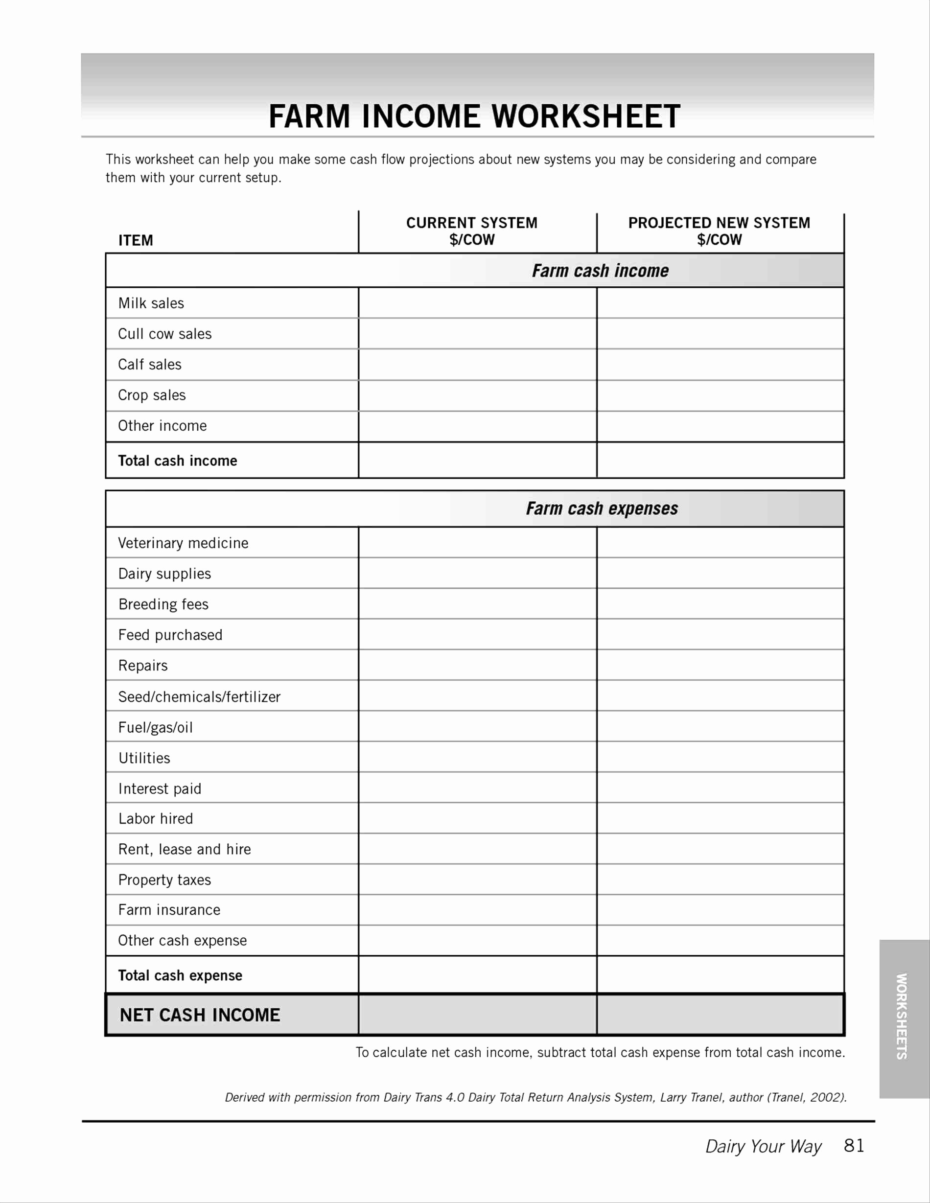 Business Income Worksheet Template Luxury In E