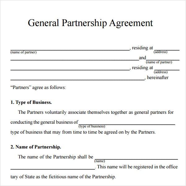 Business Partnership Agreement Template Free Nz Sample Document Contract