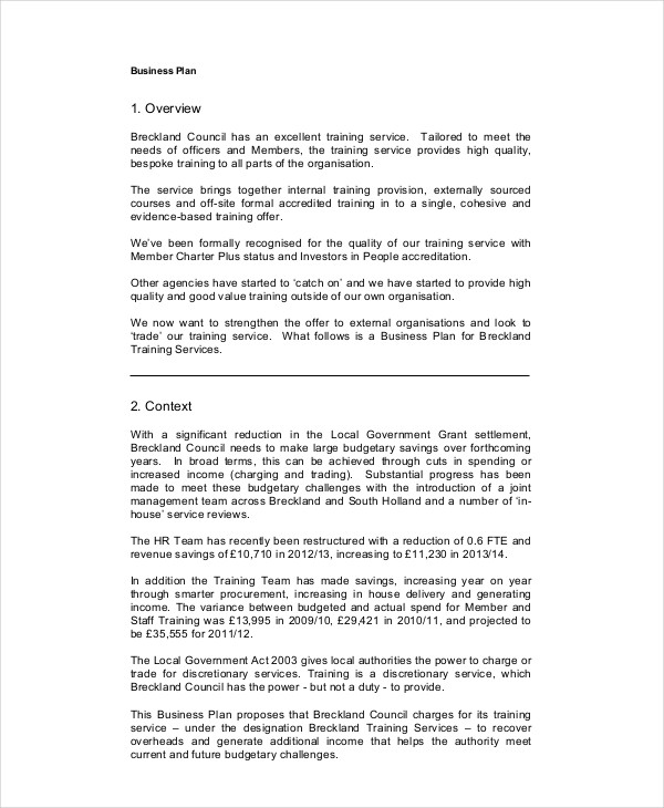 Business Plan For Personal Training Template Document Trainer Example