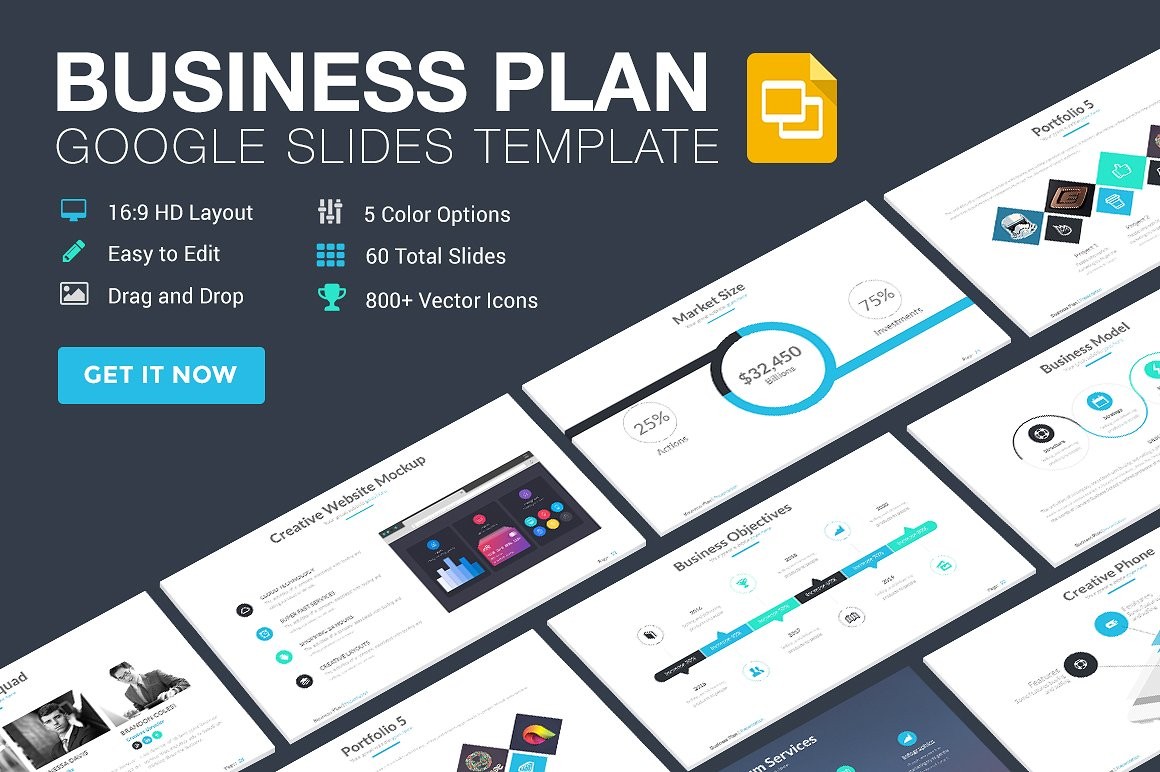Business Plan Google Slides Template Presentation Templates