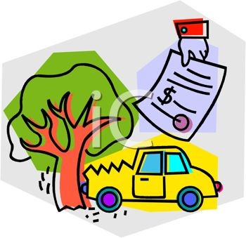Car Crashed Into A Tree With An Auto Insurance Policy That Will Take Document