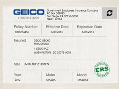 Car Insurance Policy Fake Number Document Geico Card Pdf