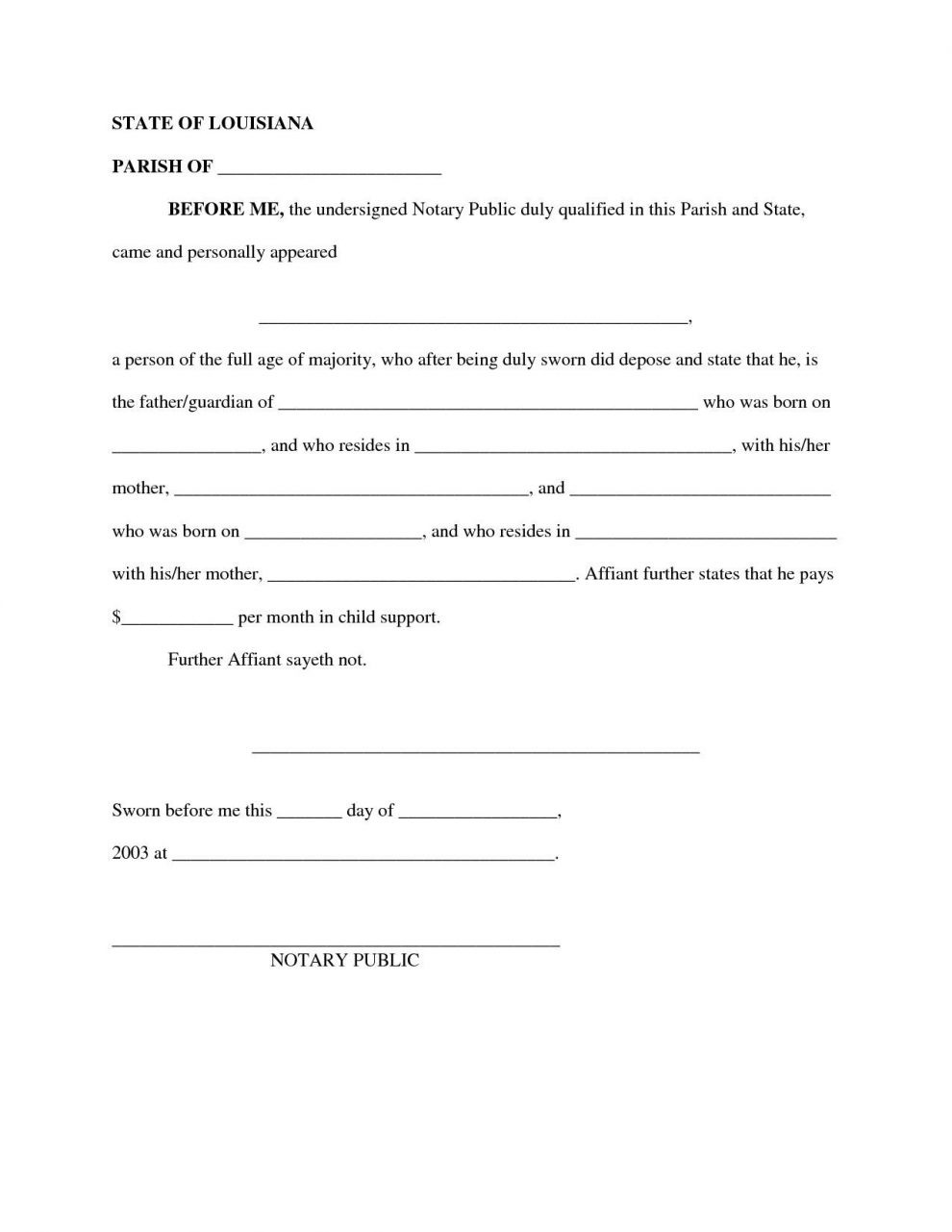 Child Maintenance Agreement Letter Template Samples Cover Document Sample Support Contract
