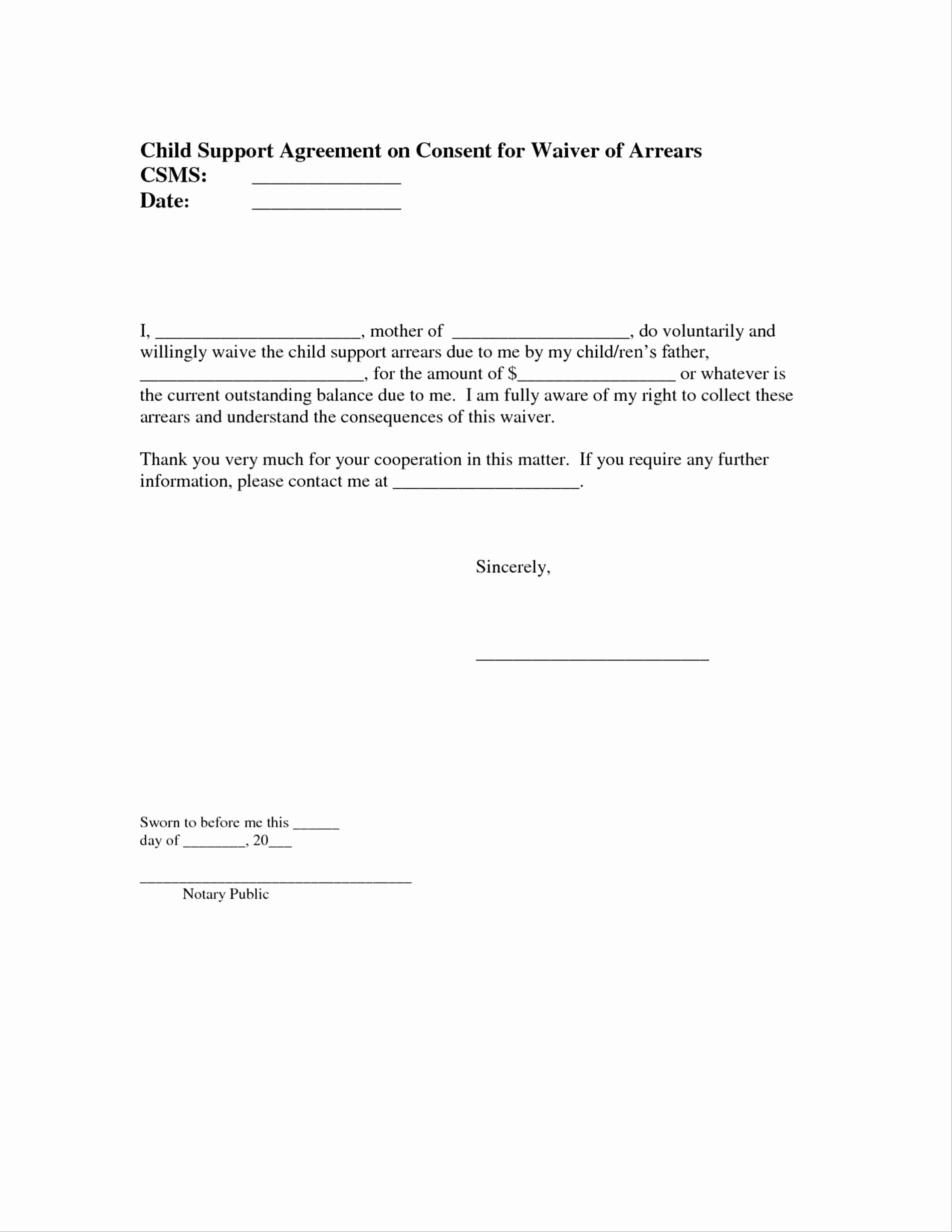 Child Support Letter Sample Sivan Crewpulse Co Document Letters