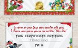 Christmas Gift Certificate Disney Trip Mickey Document Template