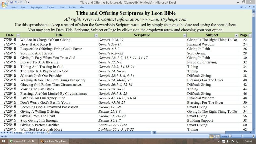 Church Tithe And Offering Spreadsheet Natural Buff Dog Document Excel Template For Tithes