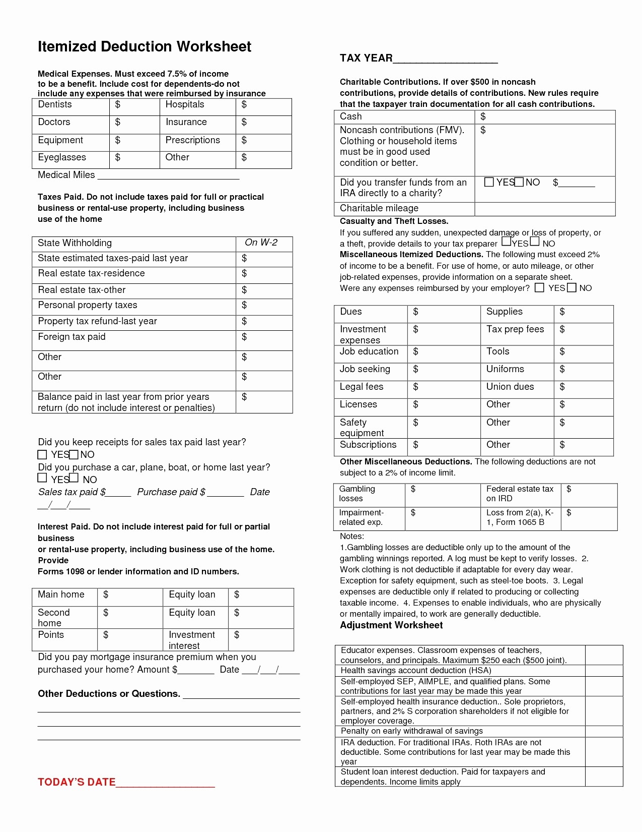 Clothing Deduction Worksheet Best Of 41 Inspirational Collection Document