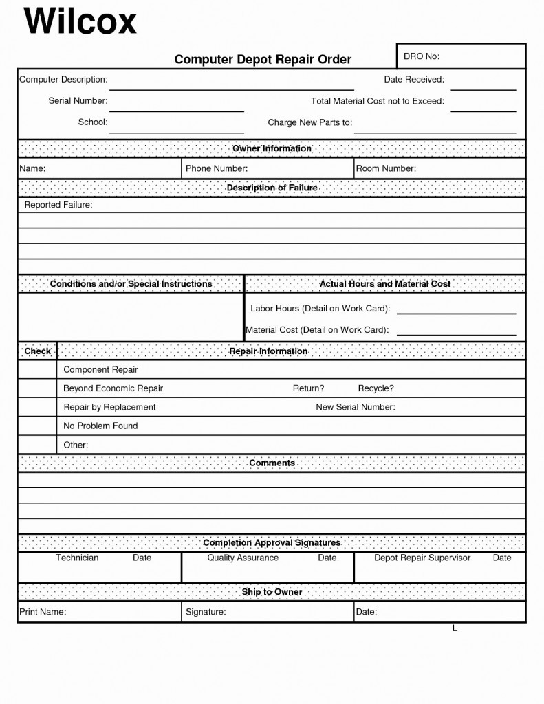 Computer Support Contract Template Austinroofing Us Document