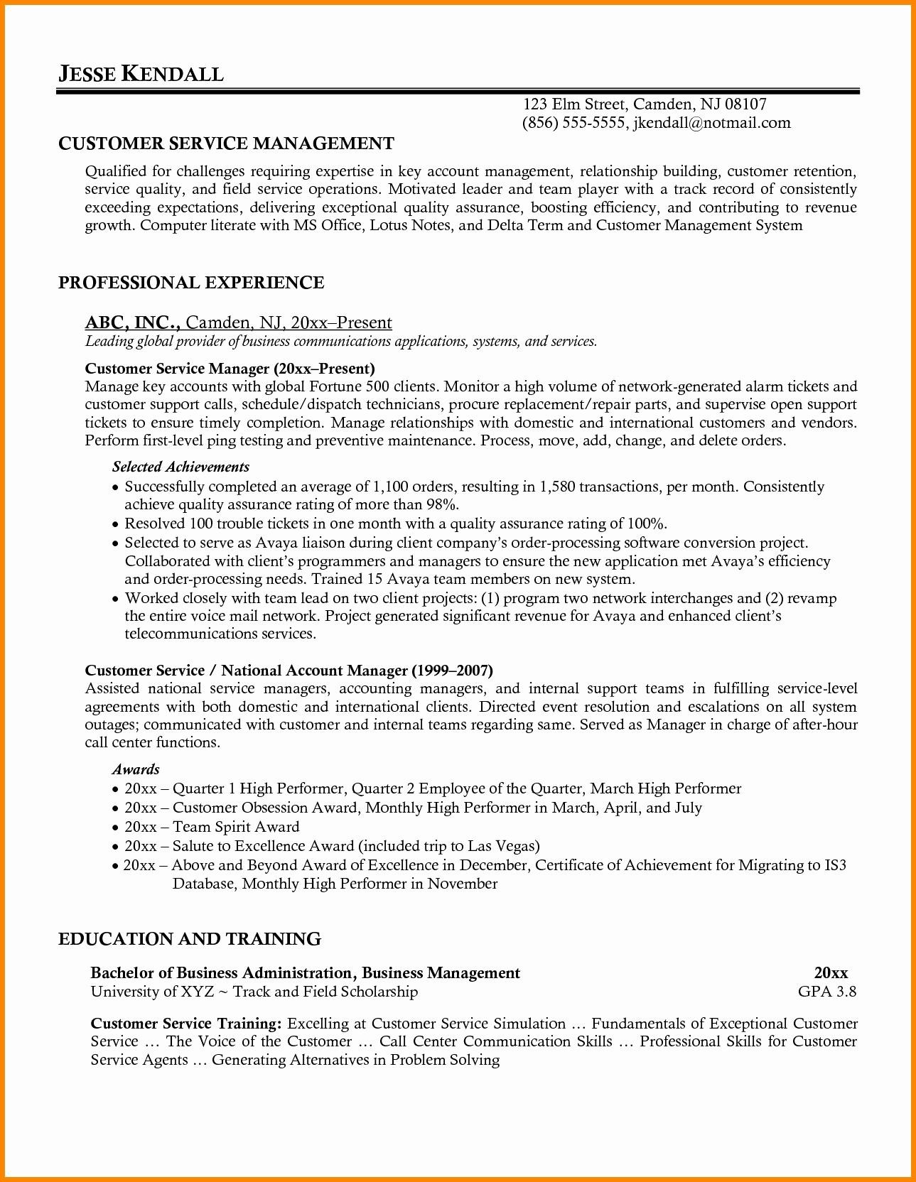 Cover Letter For Customer Service Beautiful Managed Services Document Sample Contract