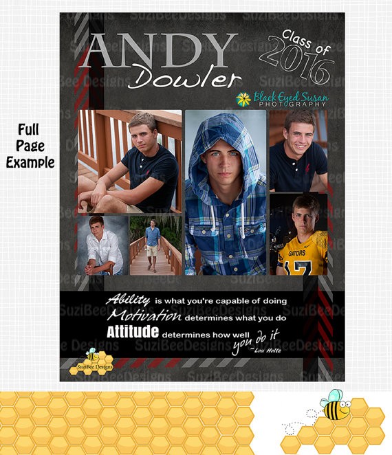 Cover Template Yearbook Ad Templates Document Senior