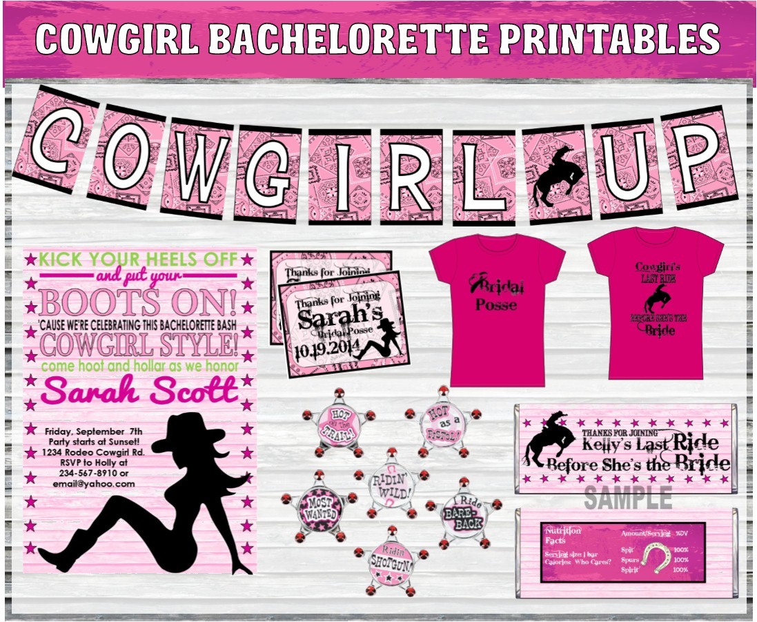 Cowgirl Bachelorette Party Games And Printables Document
