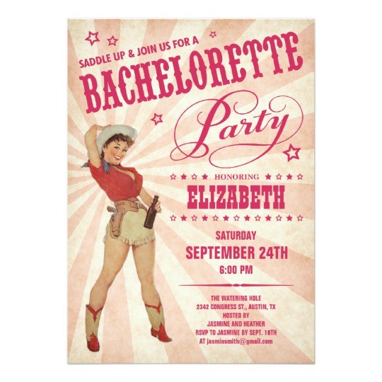 Cowgirl Bachelorette Party Invitations Zazzle Com