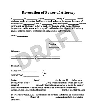 Create A Revocation Of Power Attorney LegalTemplates Document