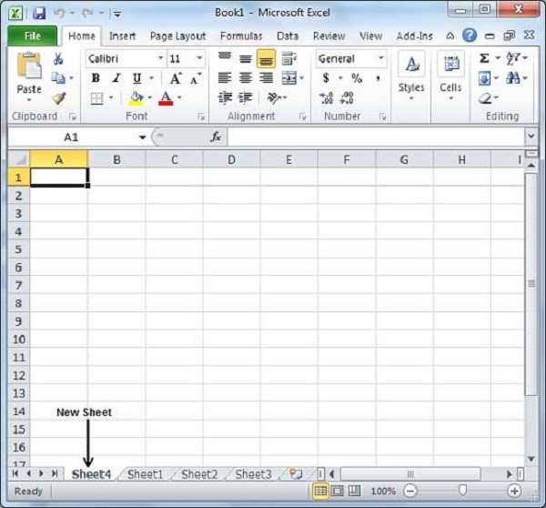 Create Worksheet In Excel 2010 Document Sheet