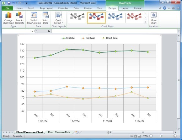 Create Your Blood Pressure Chart With Free Excel Template Document Tracking