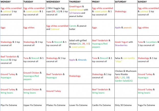 Customized 21 Day Fix Meal Plan Calendars Lisahov S Health Fitness Document Worksheets