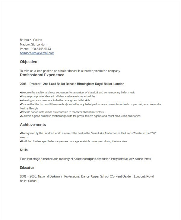 R Resume Template 6 Free Word PDF Documents Download Document