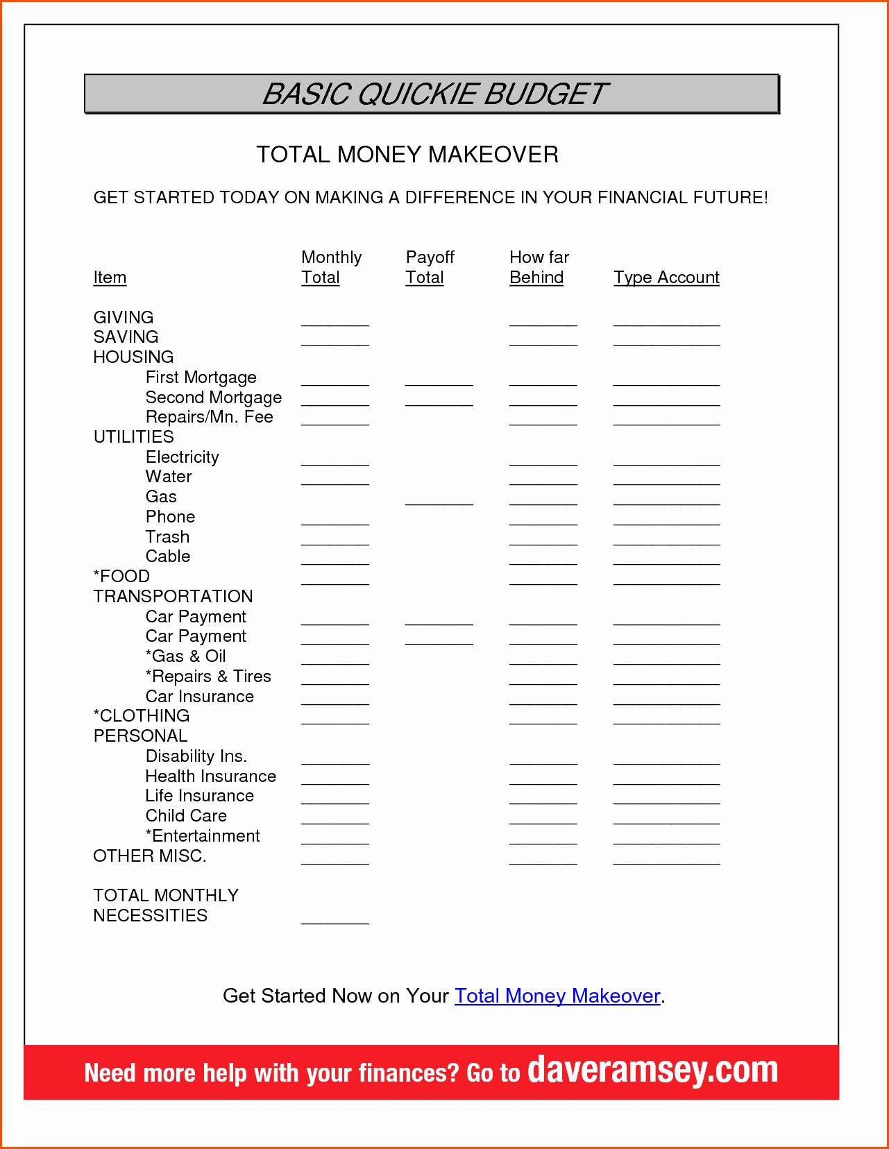 Dave Ramsey Allocated Spending Plan Excel Spreadsheet Luxury Document