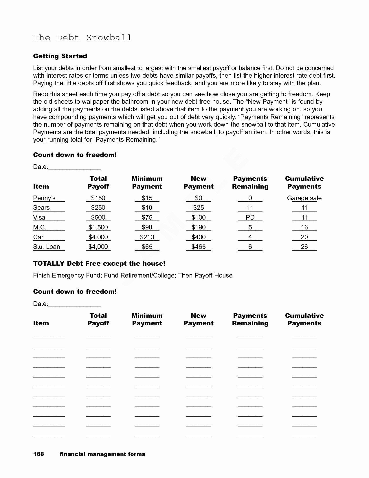 Dave Ramsey Printable Forms Best Of Debt Snowball Sheet Form Document Worksheets