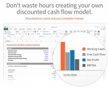 DCF Discounted Cash Flow Model Excel Template Eloquens Document Dcf