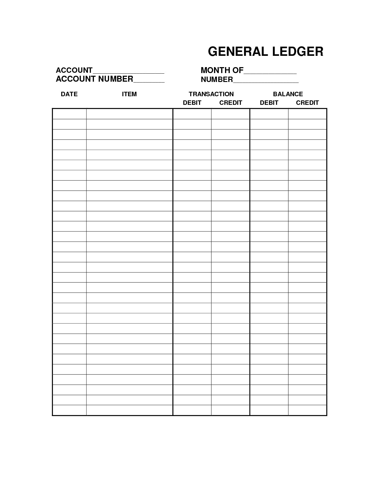 Debit And Credit Ledger Template Google Search Treasurer Document Small Business Accounting Worksheets