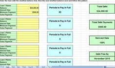 Debt Snowball Consolidation Calculator Excel Spreadsheet Save Document