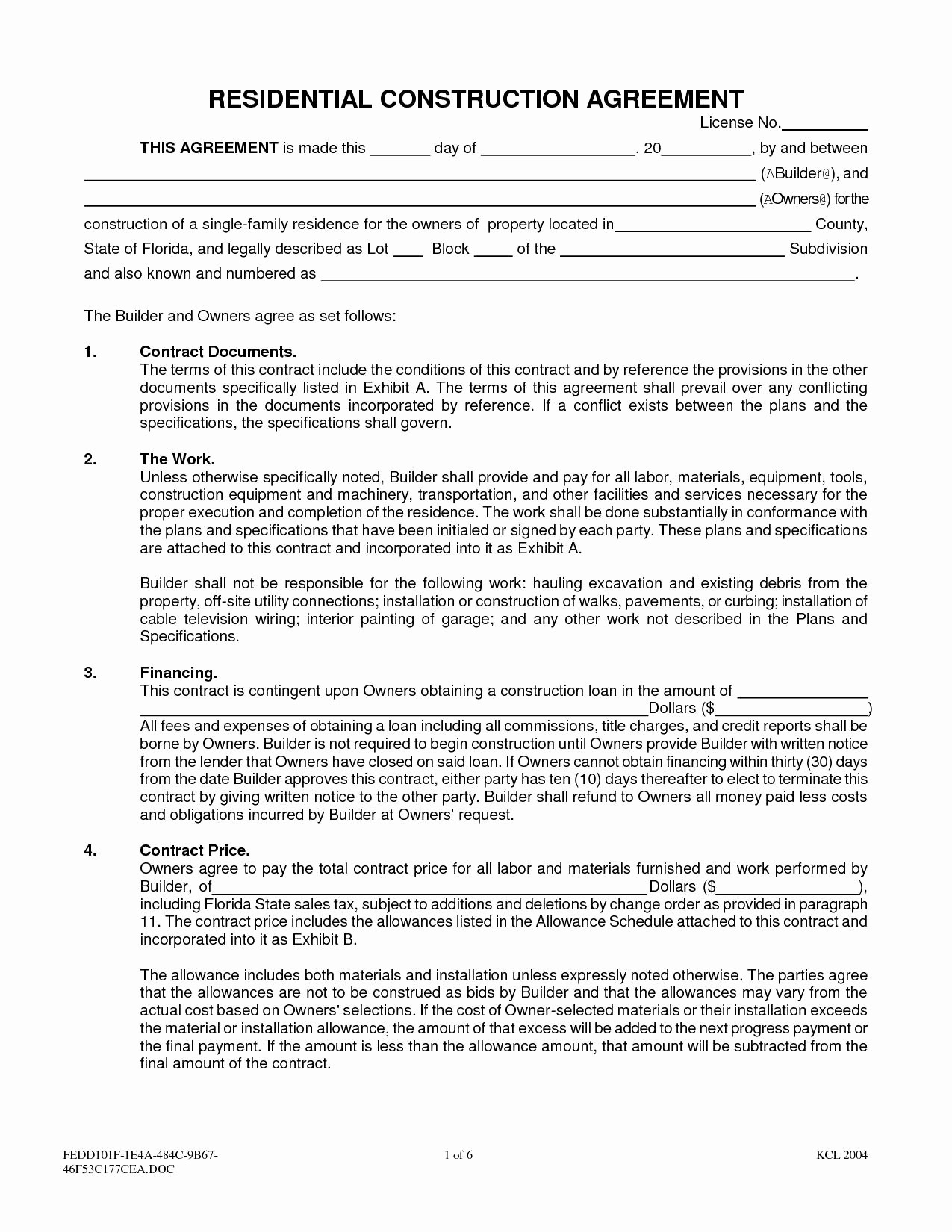 Decorating Contract Template Awesome Document