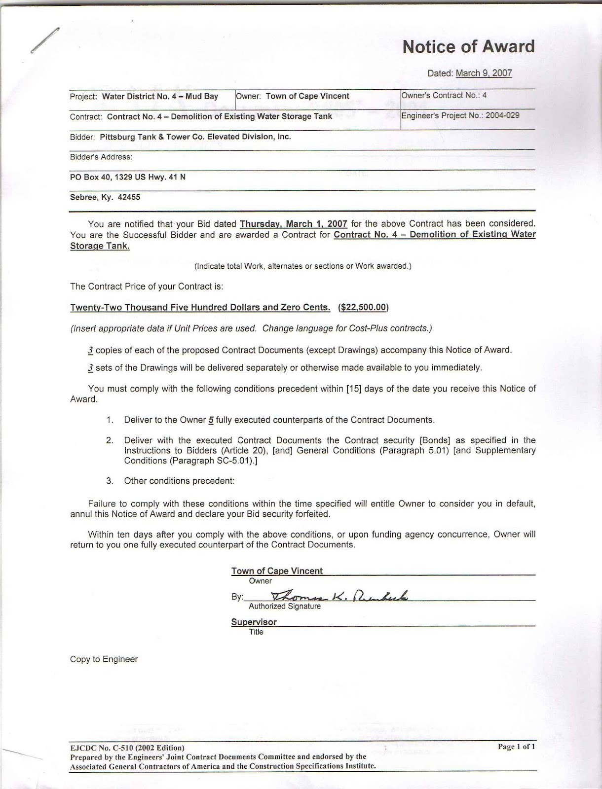 Demolition Contract Template Document
