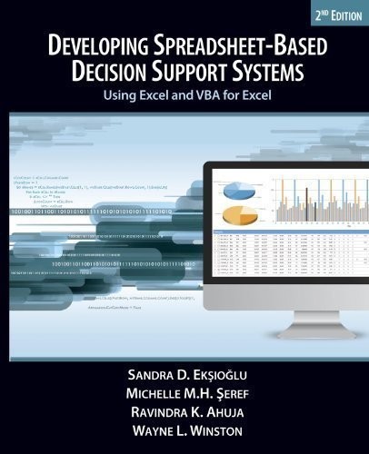 Developing Spreadsheet Based Decision Support Systems Sandra D Document