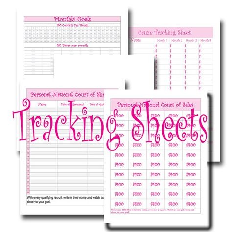Direct Sales Tracking Sheets For Consultants Mary Kay Business Document