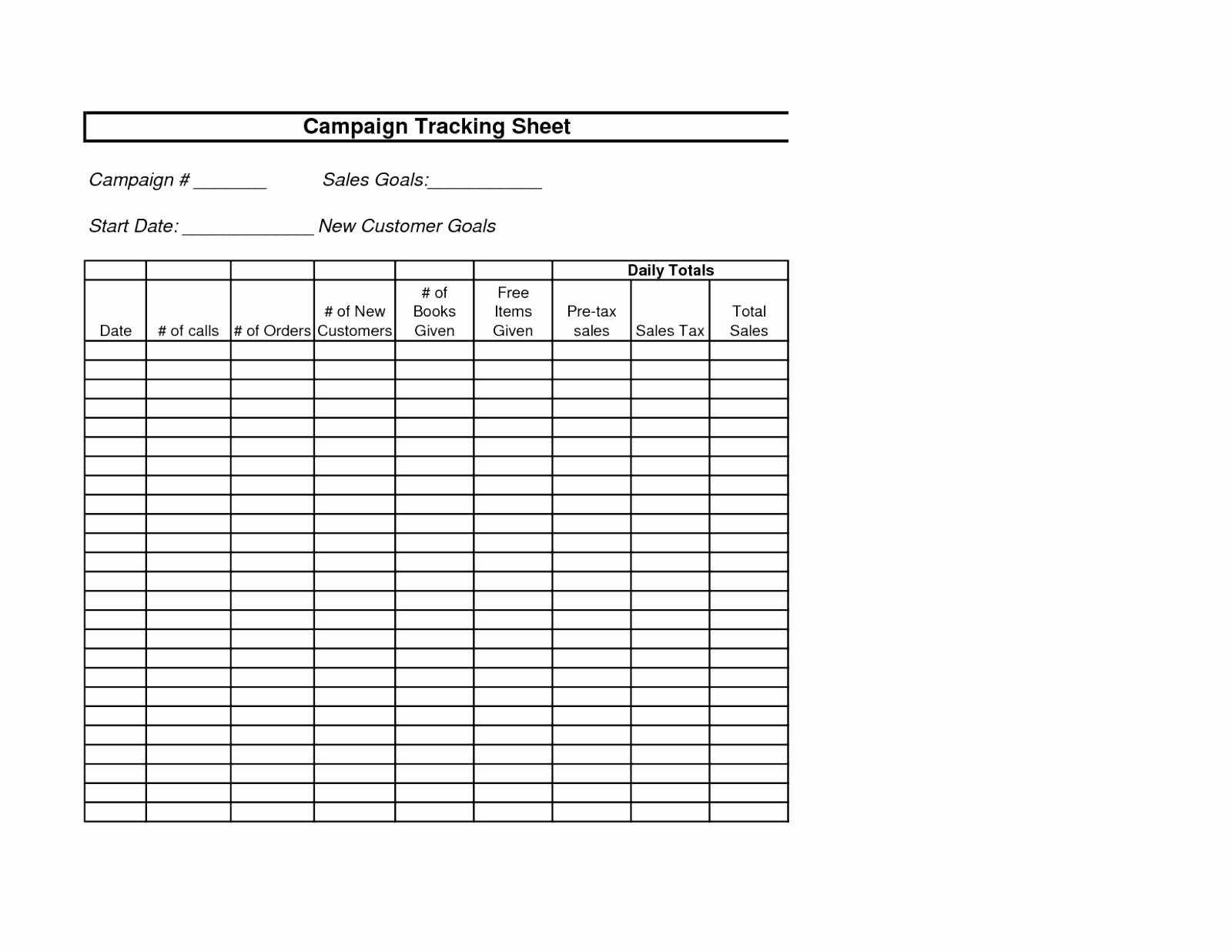 Direct Sales Tracking Sheets Fresh Document