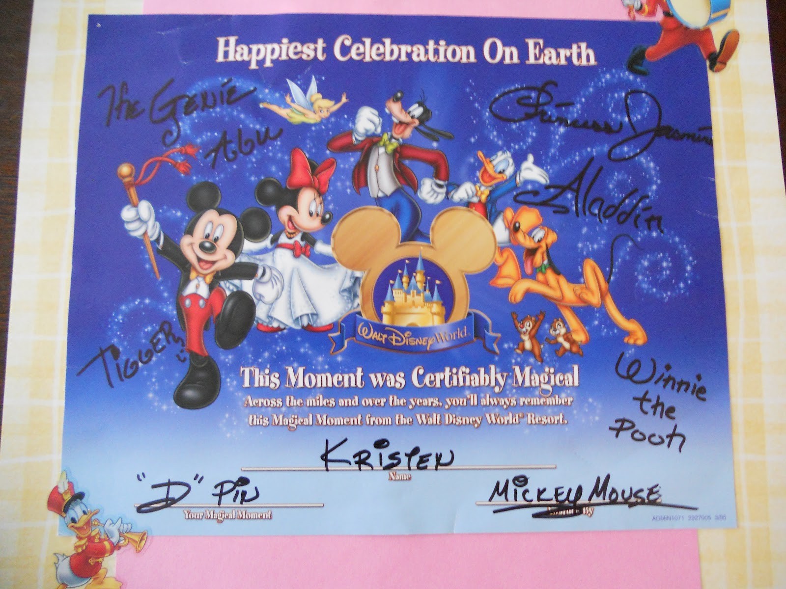Disney Little Things How Recognizes Their Cast Members Document Certificate