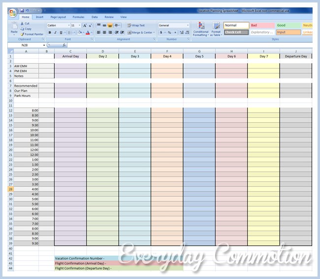 Disney Trip Planner Spreadsheet As App Create Document