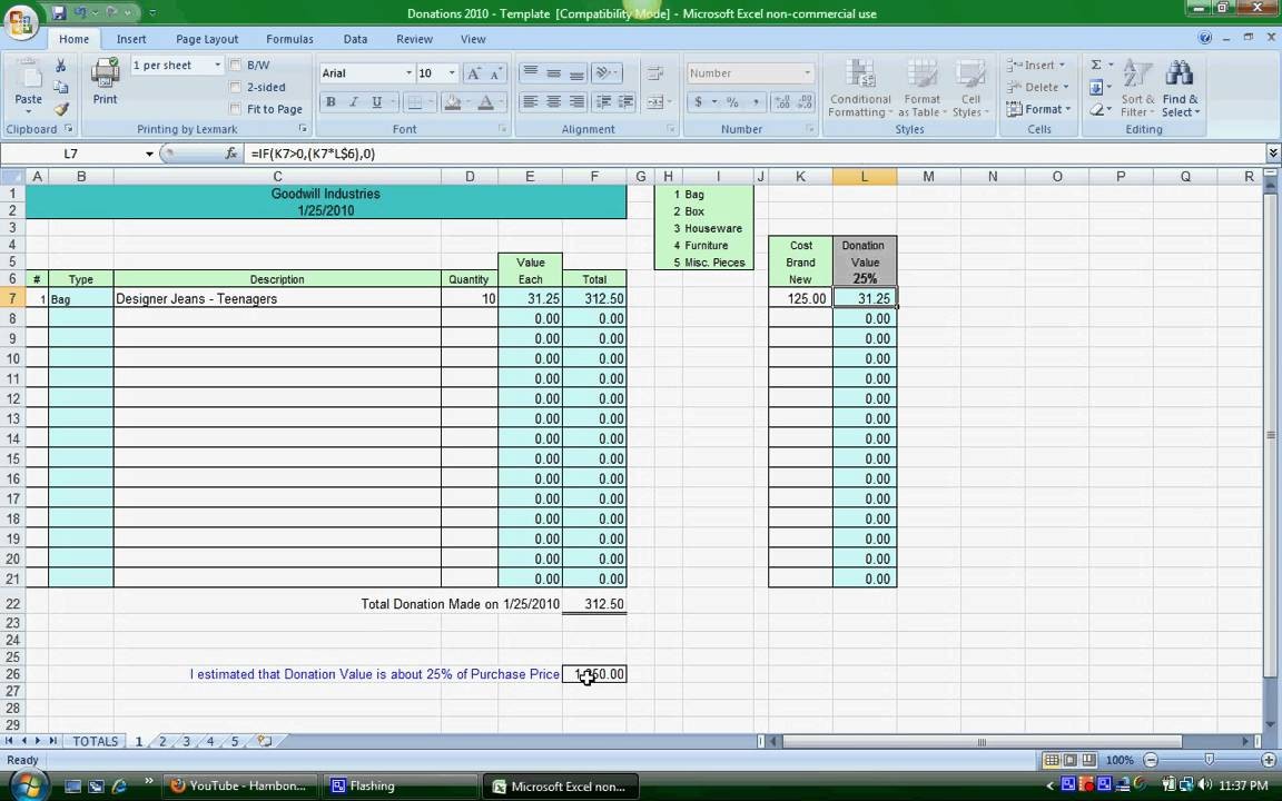 Donation Spreadsheet Template As Excel Templates Expense Document