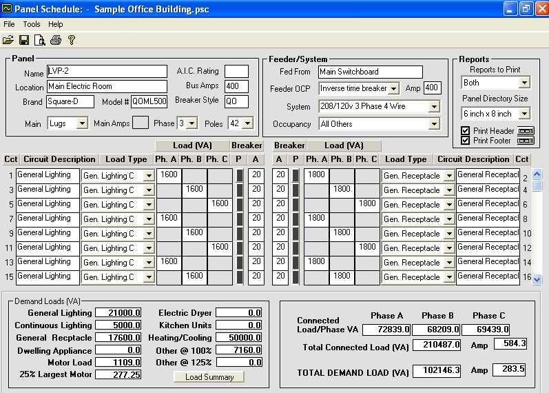 Download Electrical Load S Formula Software Document Commercial