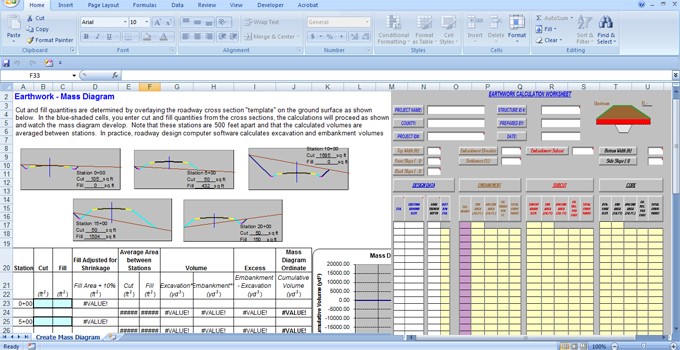 Earthwork Calculation Excel Sheet Download Document Software Free