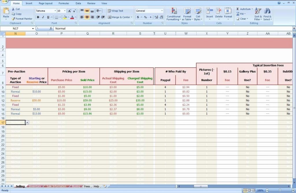 Ebay Inventory Spreadsheet Template As Free Financial