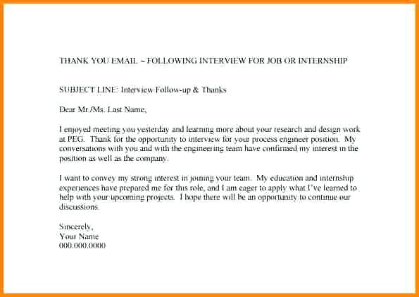 Email After Interview How To Thank An Interviewer You Letter Subject Document For
