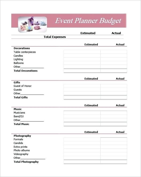 Event Planning Template Excel Spreadsheet Example Document Party