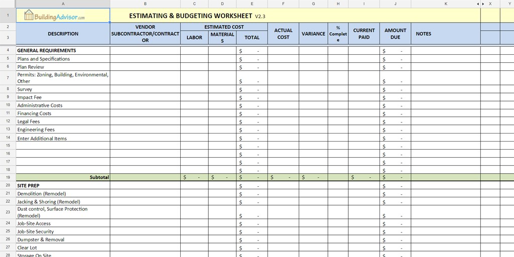 Every Free Estimate Template You Need The 14 Best Templates Document Excel