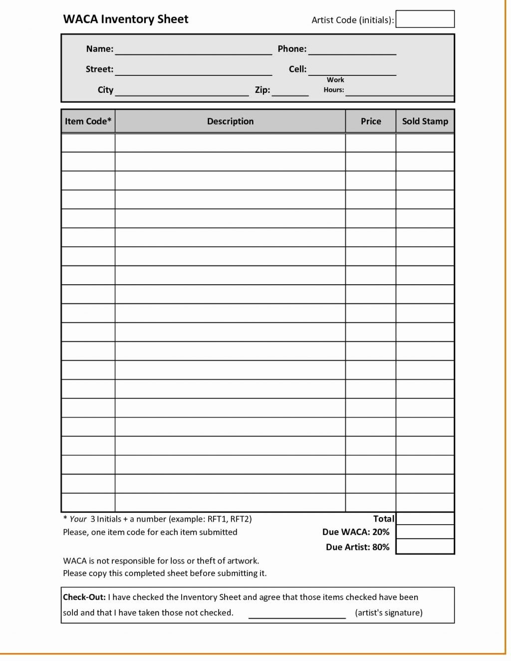 Example Of Jewelry Inventory Spreadsheet Freeque Property Document