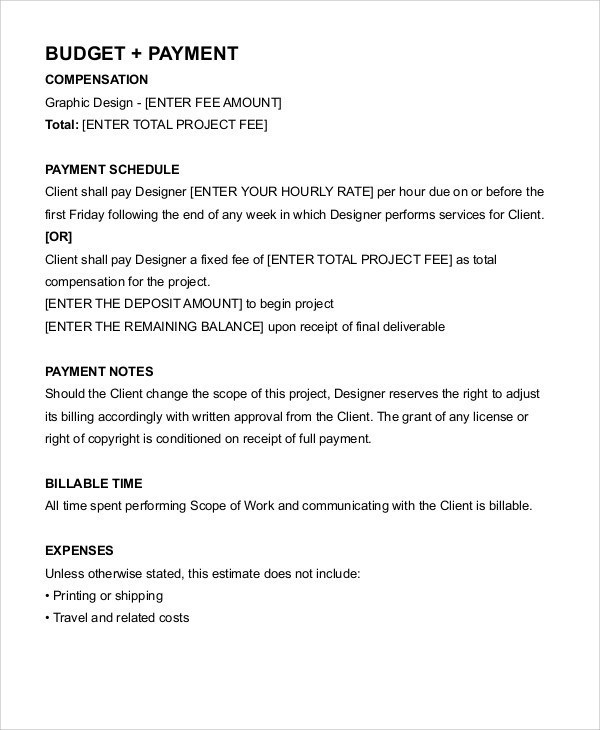 Example Of Simple Freelance Graphic Design Contract Template 747 Document