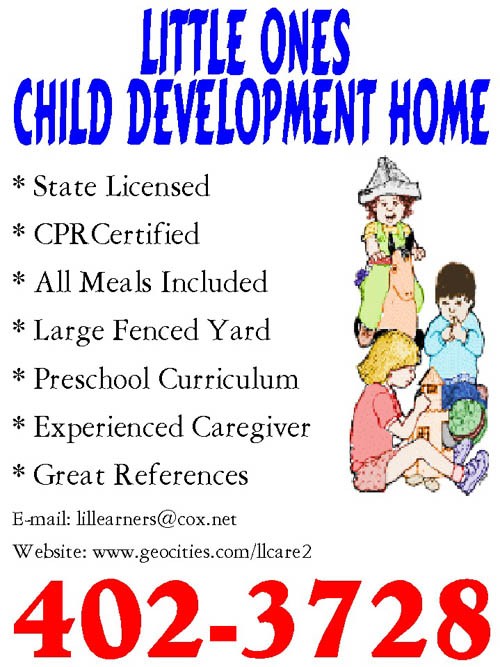 Examples Of Daycare Flyers Coastal Document Sample