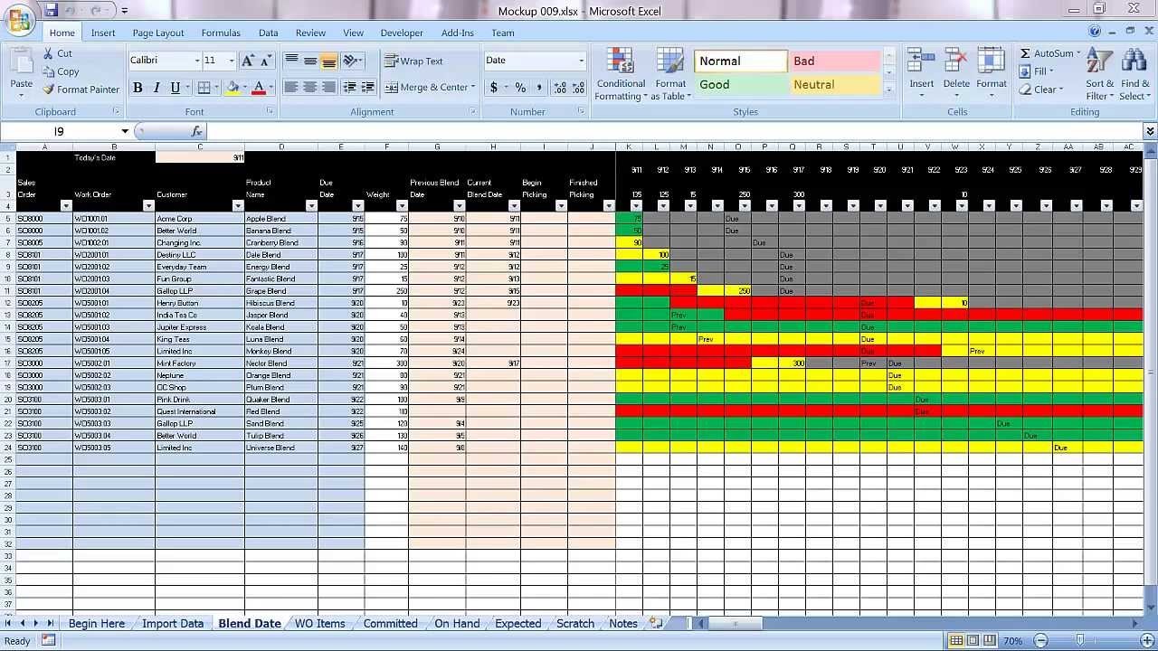 Excel Graphical Production Planning And Control Planner Document Manufacturing