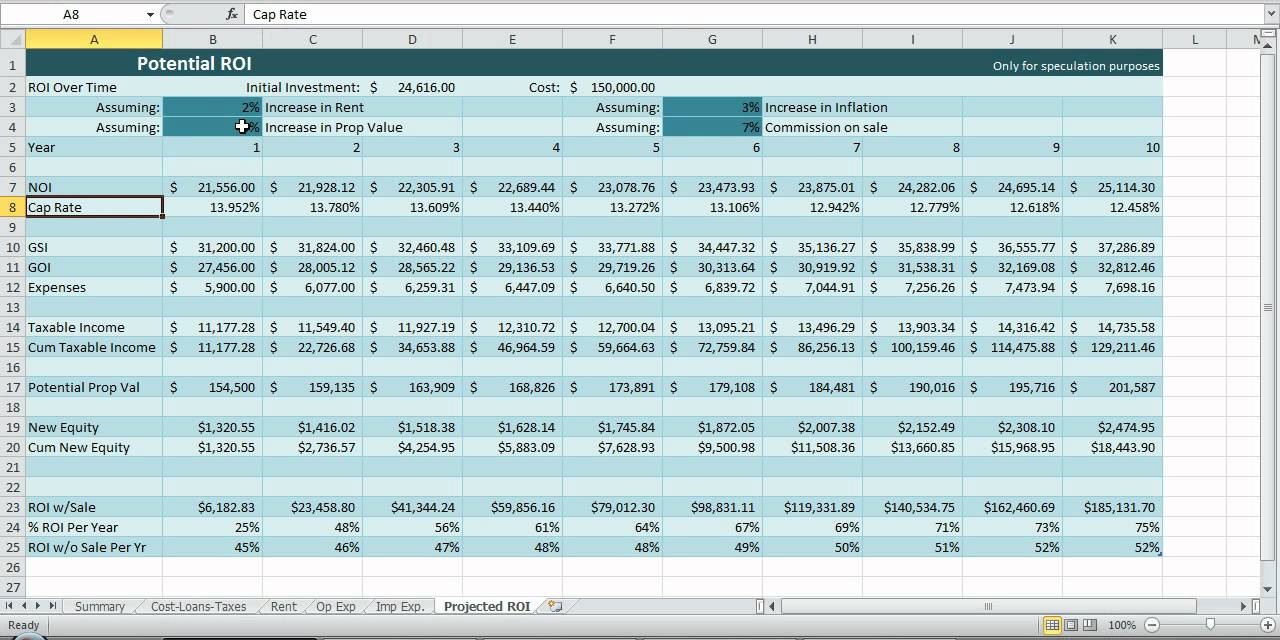 Excel Real Estate Templates Tier Crewpulse Co Document Investment Spreadsheet Free