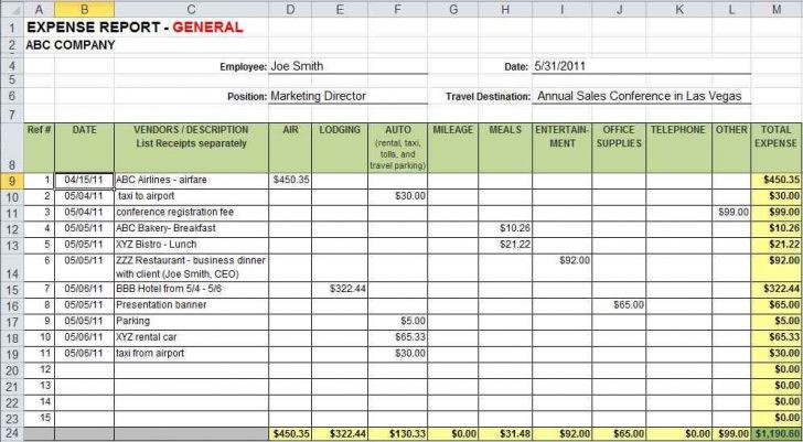 Excel Small Business Tax Template Spreadsheet For