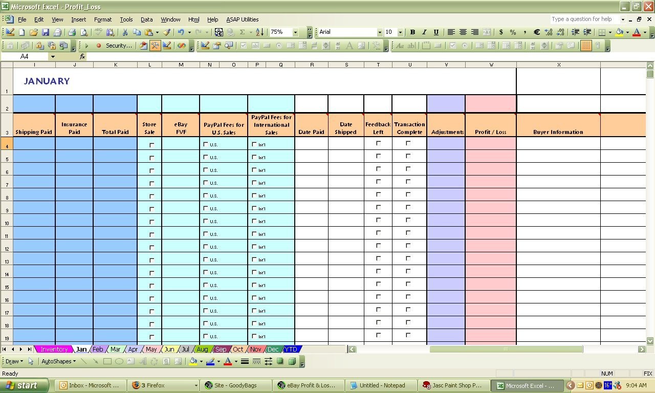 Excel Spreadsheet For Ebay Sales On How To Make An Document Selling